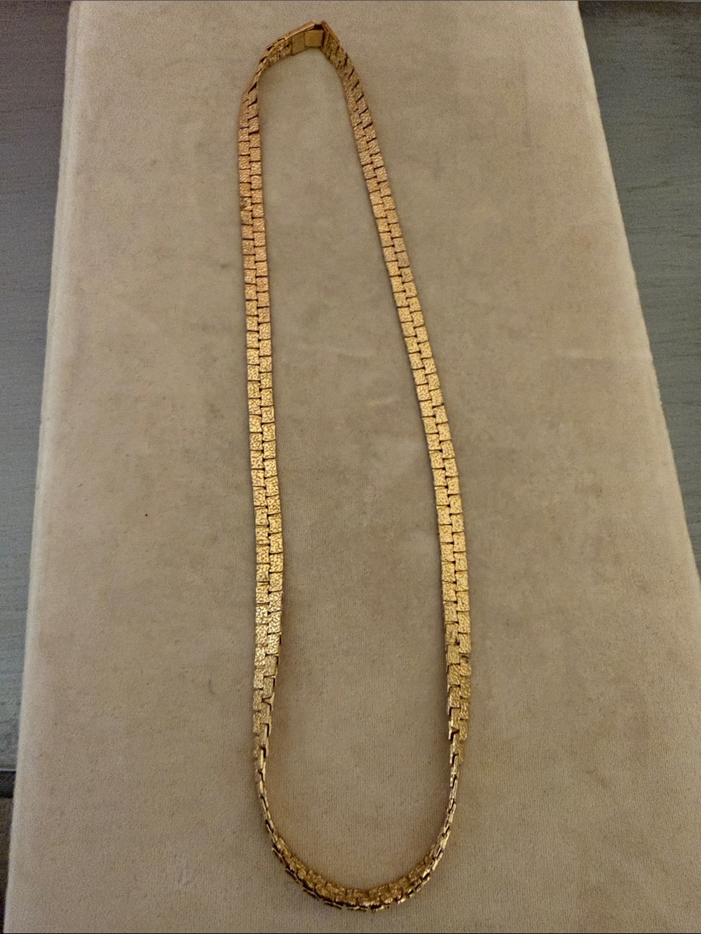 Gold Tone Flat Link Necklace - Women's Jewelry